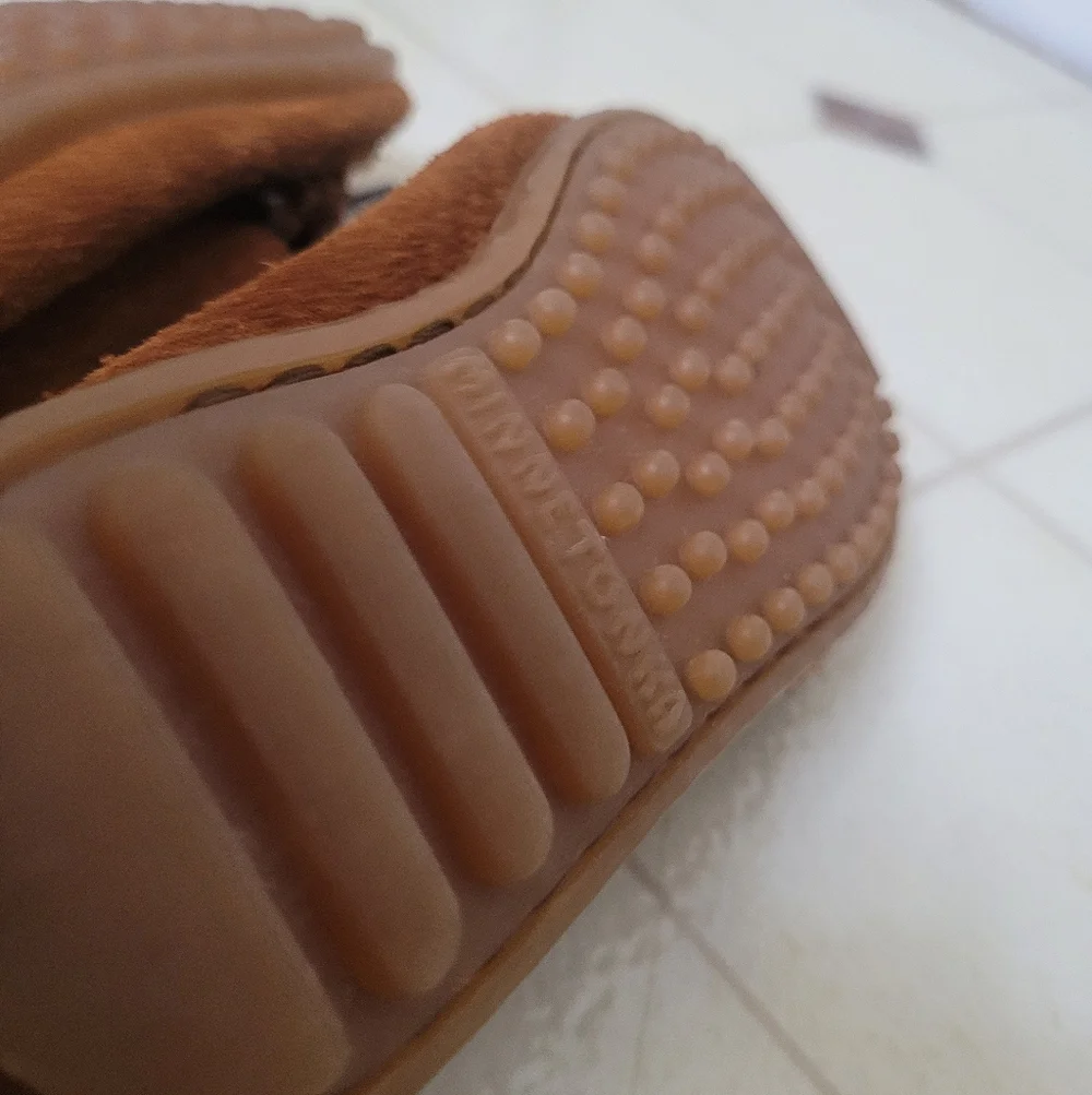 Minnetonka Moccasins Children's Thunderbird II Size 11 Brown Leather Beaded
